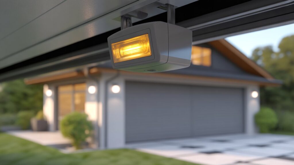 yellow light on garage door sensor