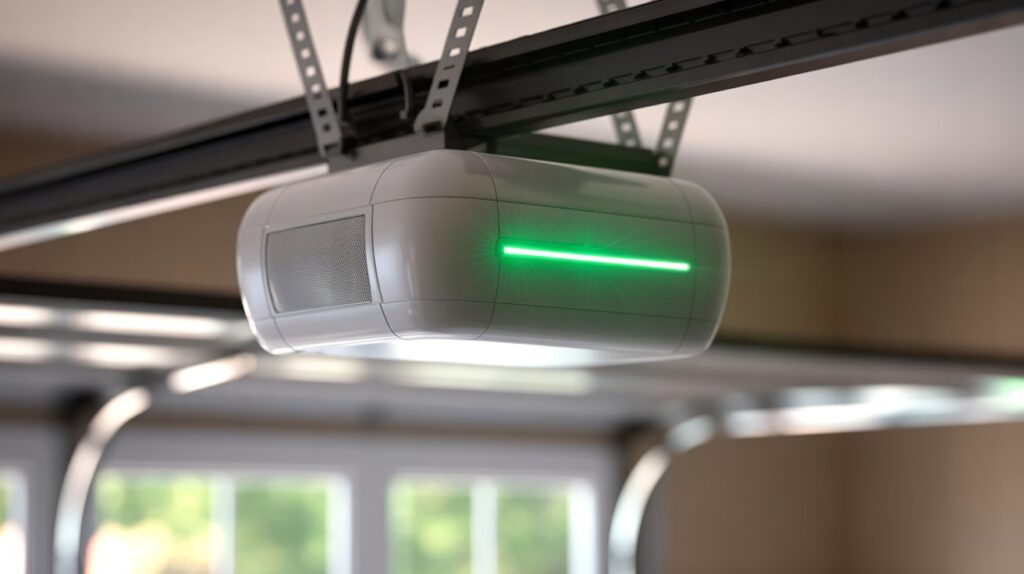 blinking green light garage door