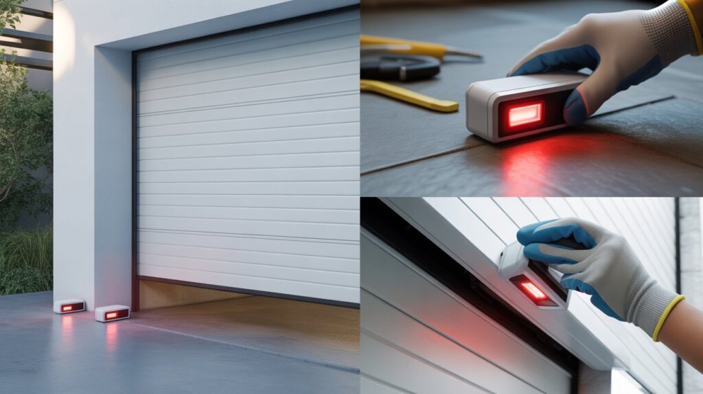 garage door sensor signs