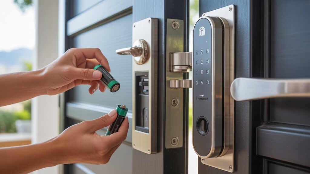 replace Kwikset lock batteries