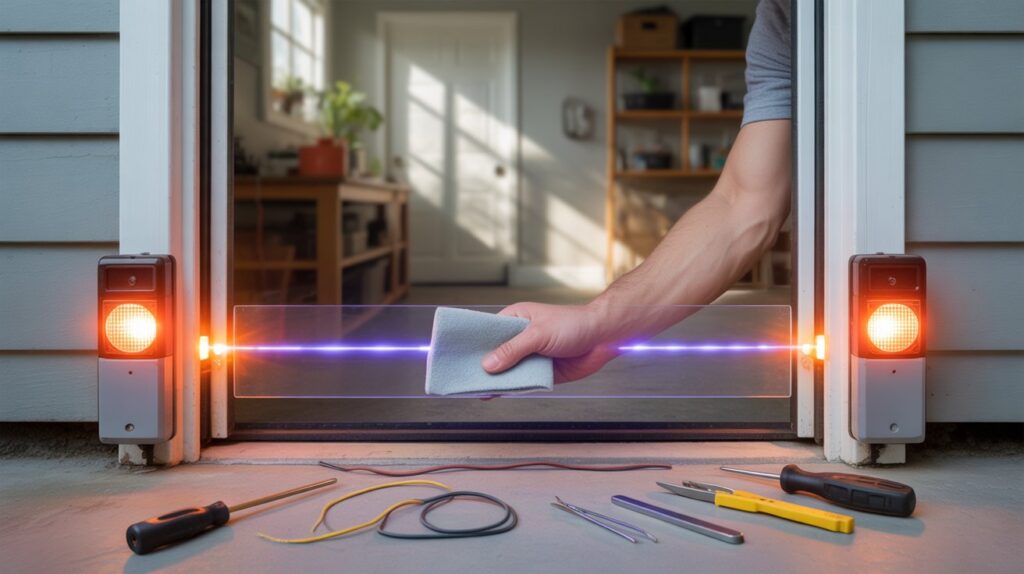 garage door sensor alignment