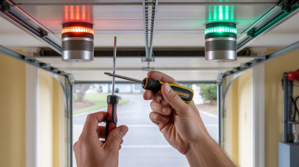 garage door sensors alignment