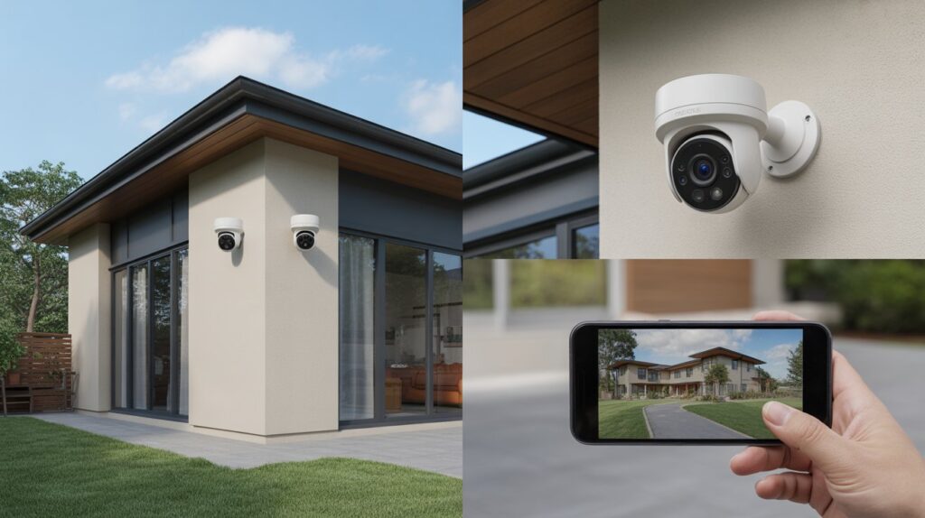 outdoor wireless security camera installation