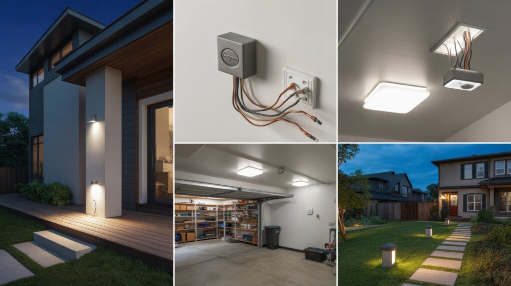 outdoor motion sensor light installation