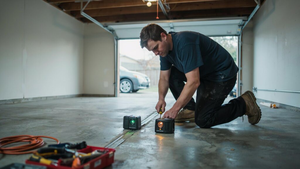 how to align garage door sensors