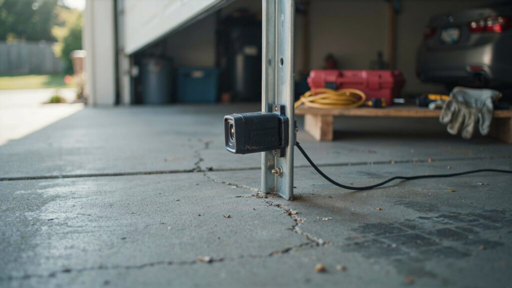 garage door sensor not lighting up