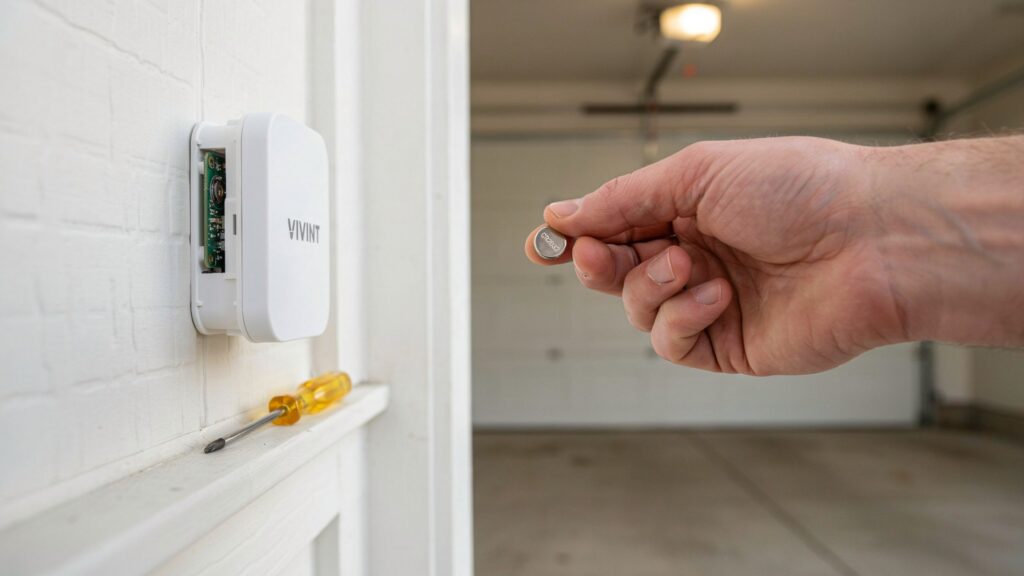 how to replace vivint sensor battery