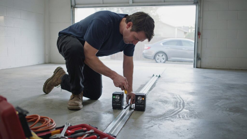 realign garage door sensor