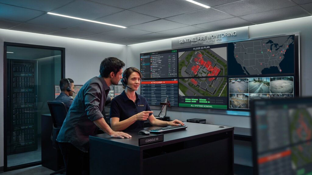 UL-listed fire monitoring center