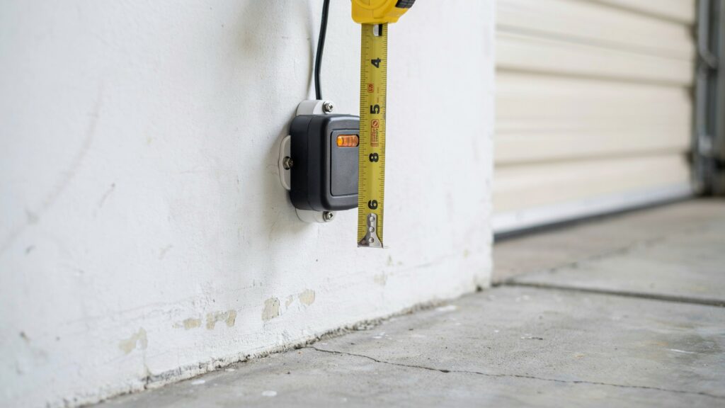 standard garage door sensor height