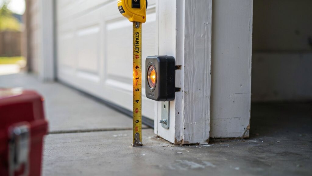 garage door sensor mounting height