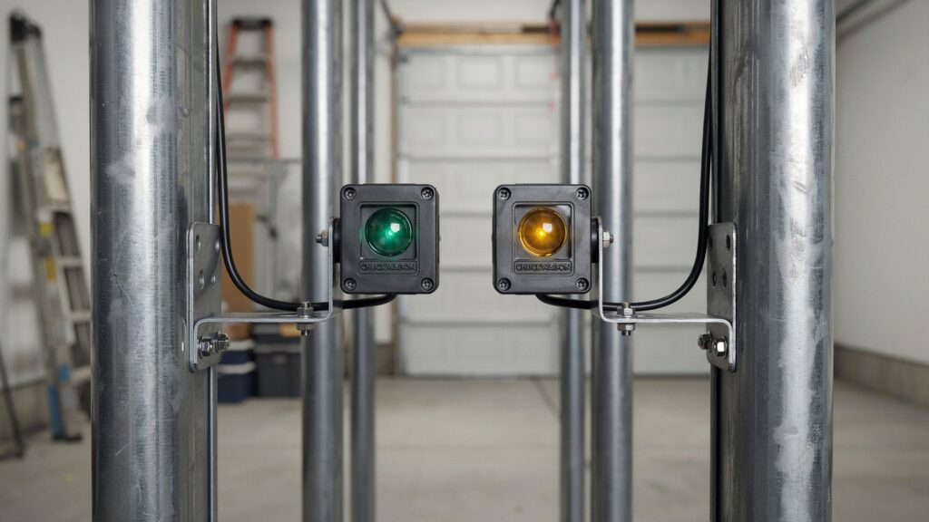 garage door sensor not green