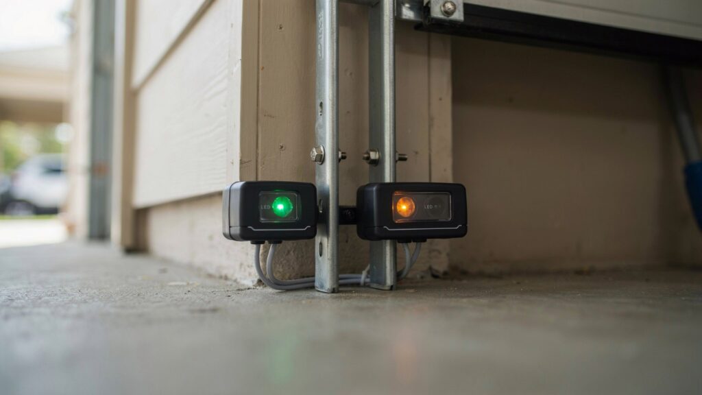garage door sensor light colors