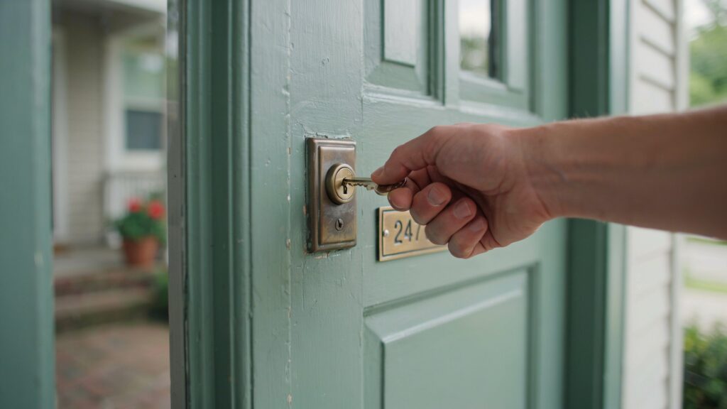 open a locked door without a key
