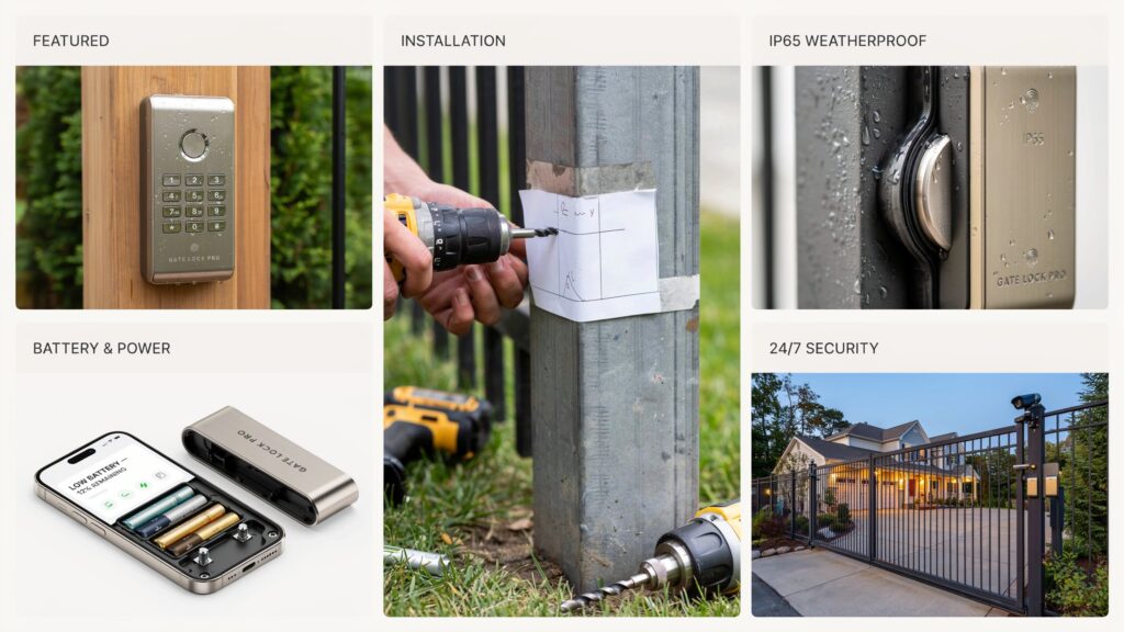 Waterproof smart lock for outdoor gate