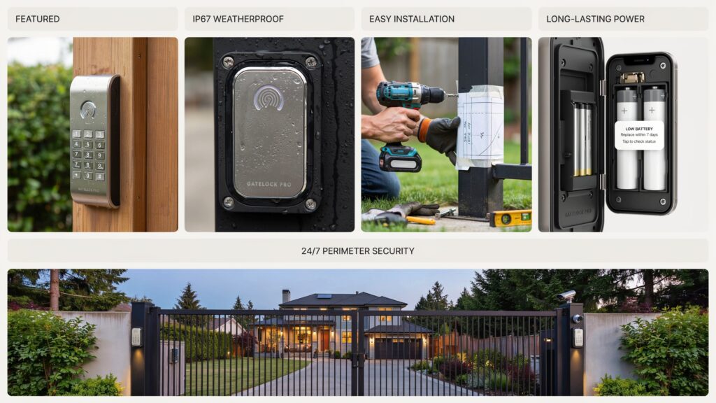 Long battery life outdoor smart lock