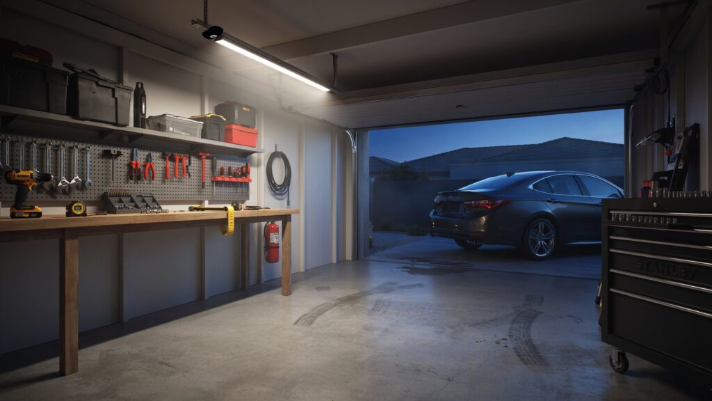 motion activated workshop light