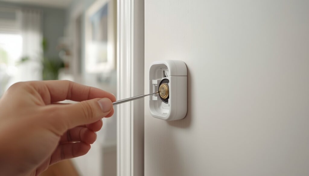 motion sensor battery change
