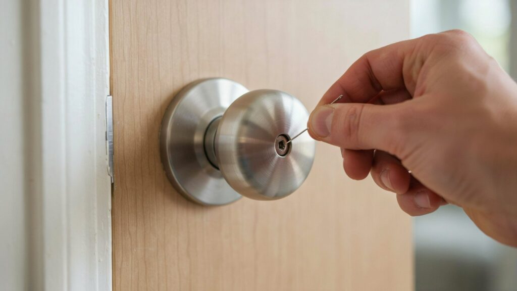 unlock a locked bedroom door