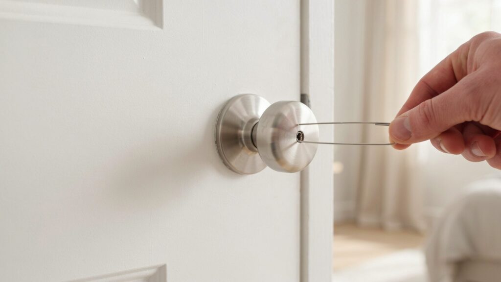 how to open a locked bedroom door