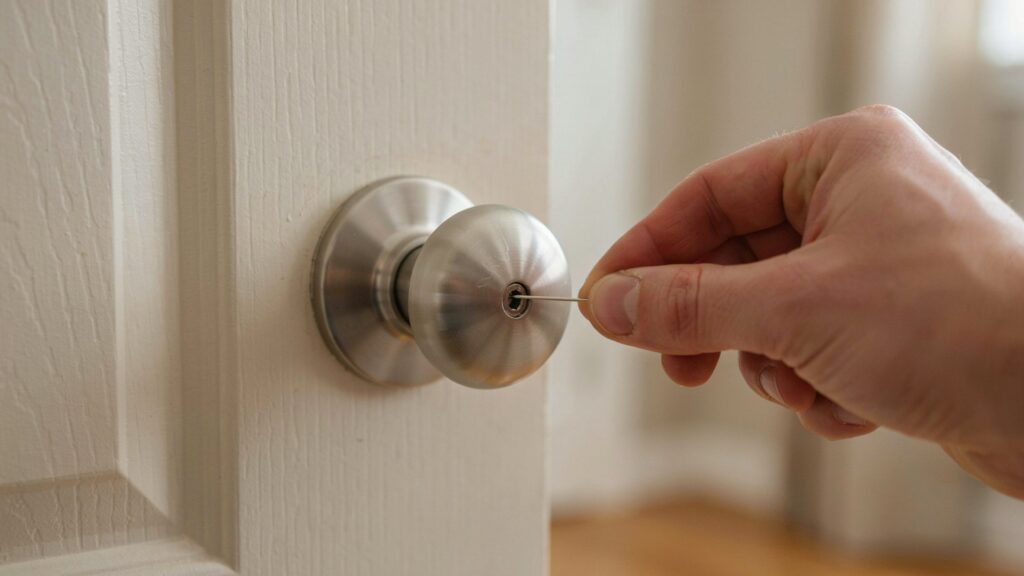 how to pick a bedroom door lock