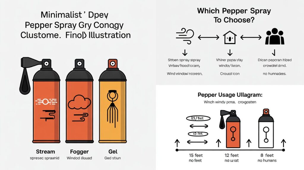 "stream vs fogger vs gel pepper spray"