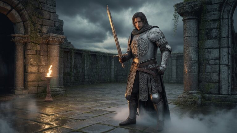 a medieval knight in a martial arts novel