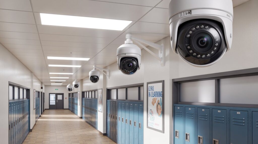 how long do security cameras record in schools