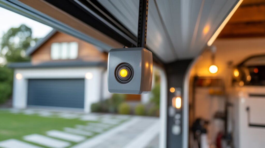 garage door sensor yellow light
