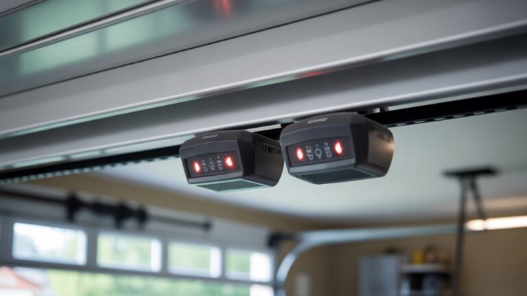 both garage door sensors not lighting up