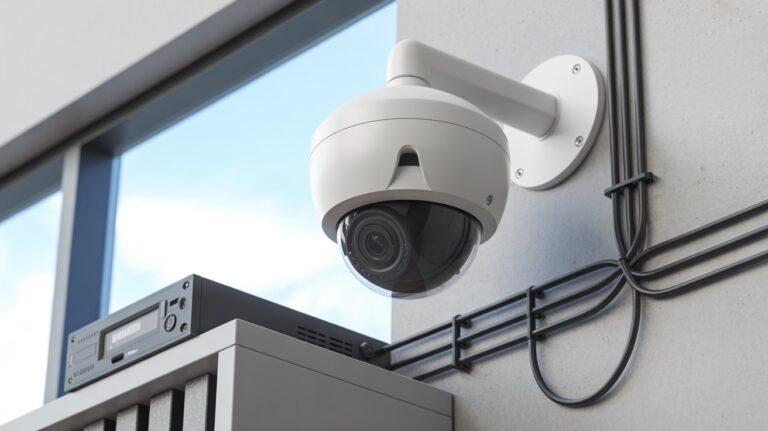 how do wired security cameras work