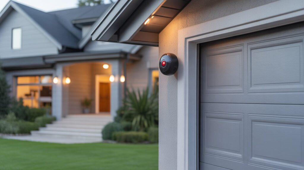 one garage door sensor not lighting up