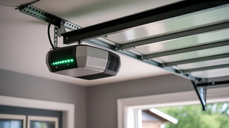 garage door sensor blinking green
