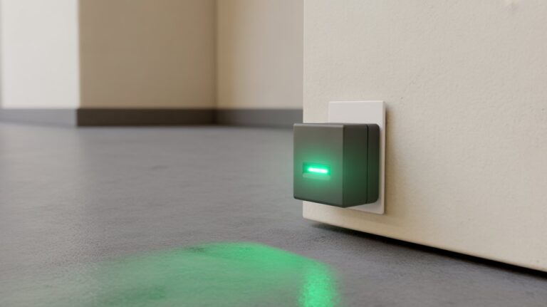 garage door sensor flashing green