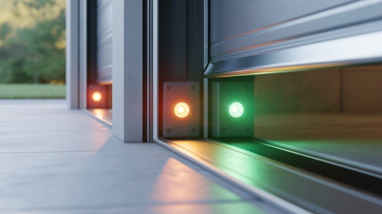 what does yellow light mean on garage door sensor