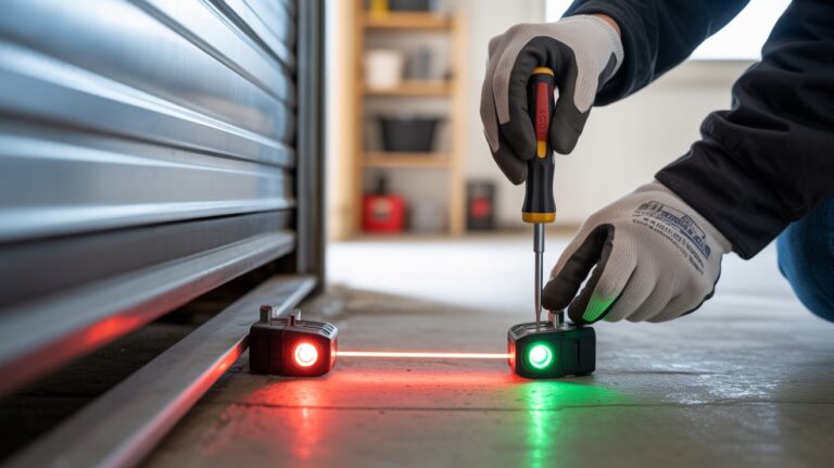 how to align garage door sensors