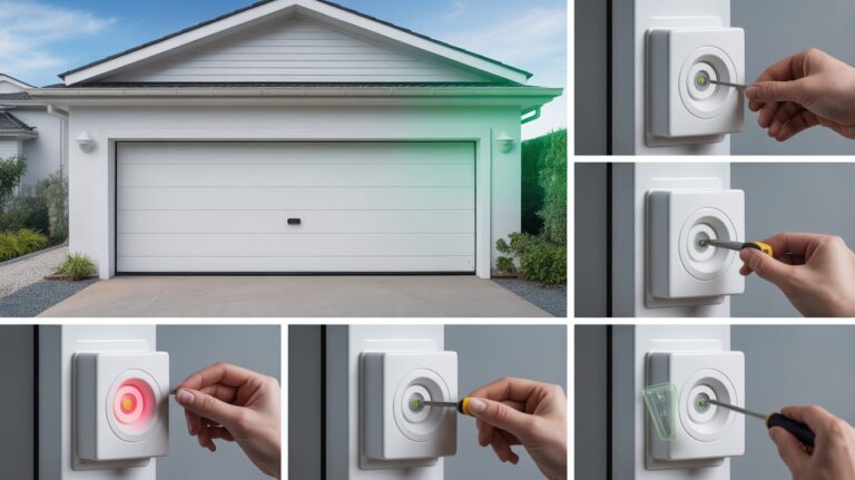 blinking green light on garage door sensor