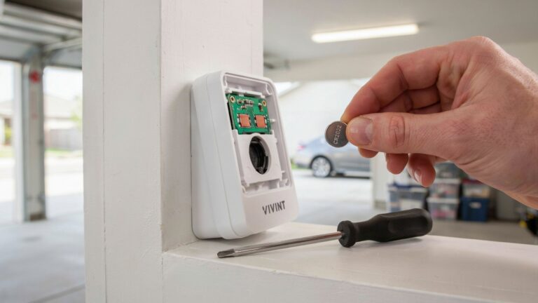 vivint garage door sensor battery replacement