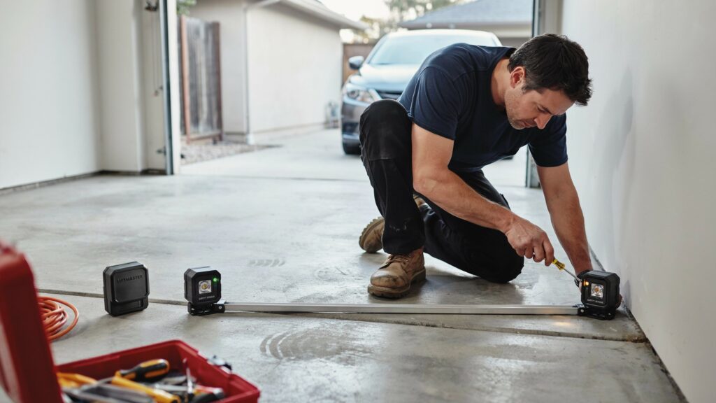 lining up garage door sensors