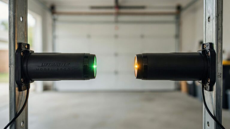 should both sensors on garage door be green