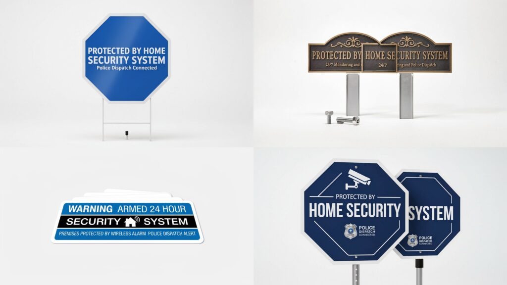 home security system sign