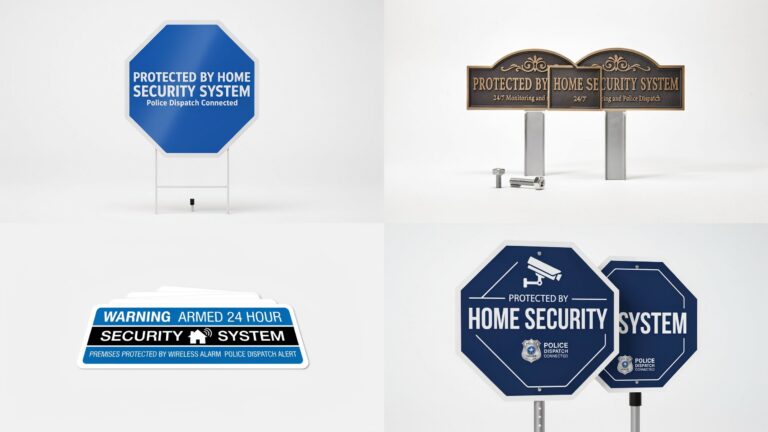 home security system sign