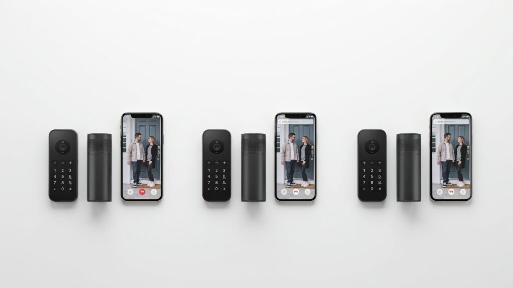 smart door lock camera fingerprint wifi