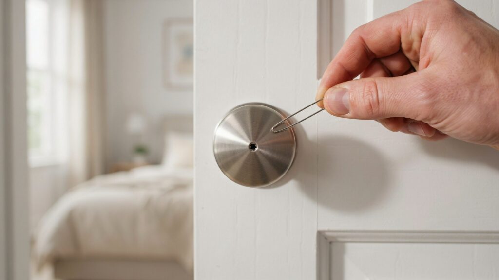 how to open a locked door knob