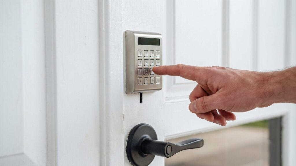how to open electronic door lock with code no key