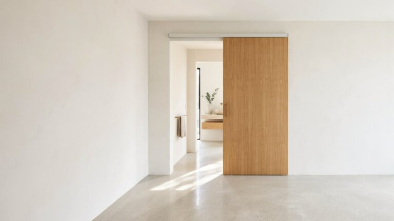 which door slides into the wall frame cavity
