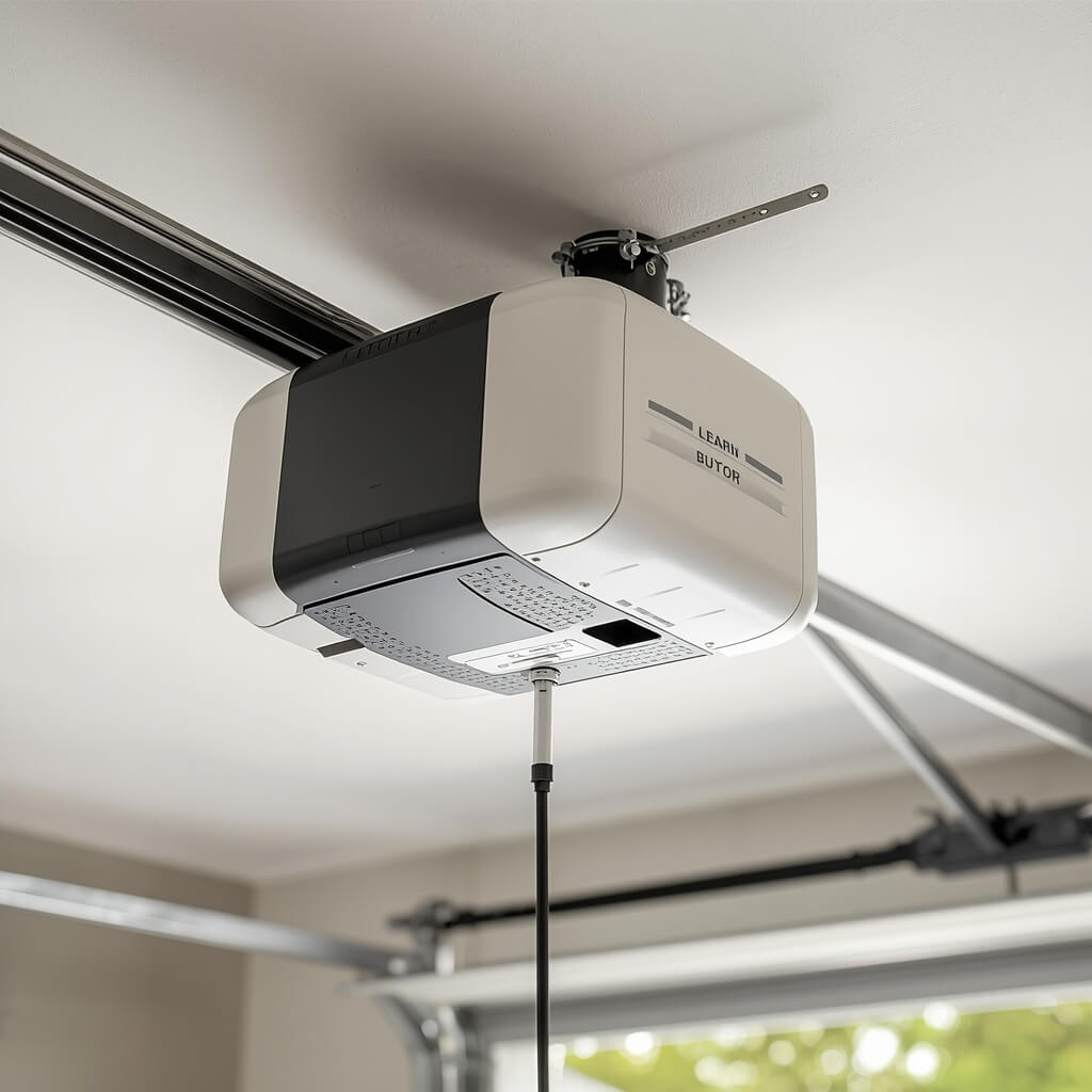 Learn button on a garage door opener motor unit