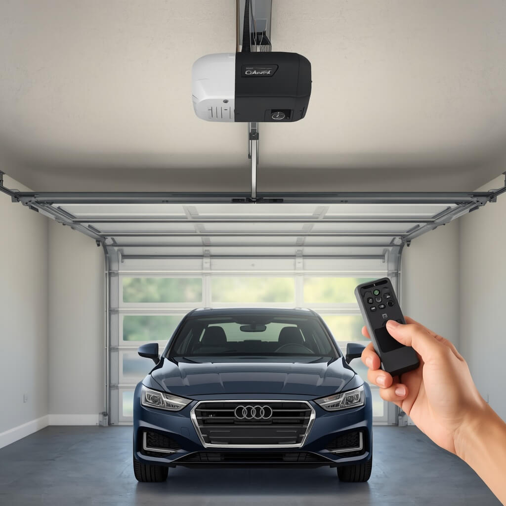 Car and garage door opener setup for rolling-code synchronization